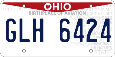 OH license plate GLH6424