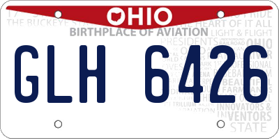 OH license plate GLH6426