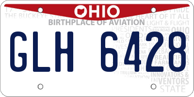 OH license plate GLH6428