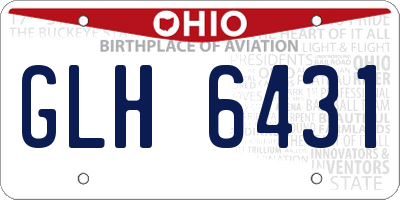 OH license plate GLH6431
