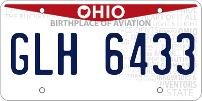 OH license plate GLH6433