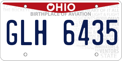 OH license plate GLH6435