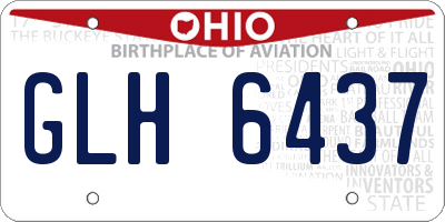 OH license plate GLH6437