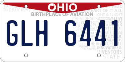 OH license plate GLH6441