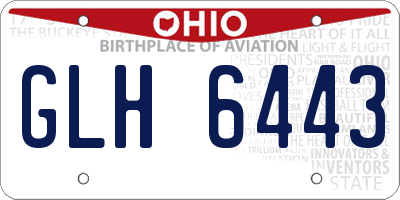 OH license plate GLH6443