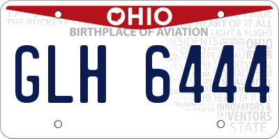 OH license plate GLH6444