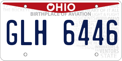 OH license plate GLH6446