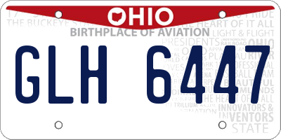 OH license plate GLH6447