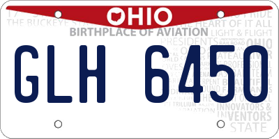 OH license plate GLH6450
