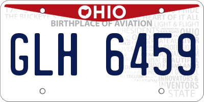 OH license plate GLH6459