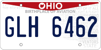 OH license plate GLH6462