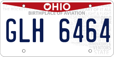 OH license plate GLH6464