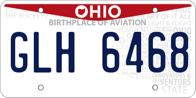 OH license plate GLH6468