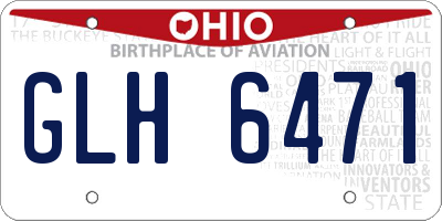 OH license plate GLH6471
