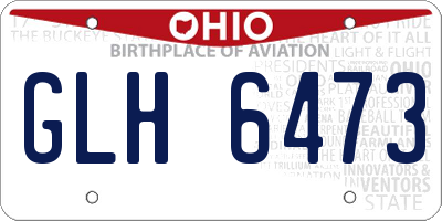 OH license plate GLH6473