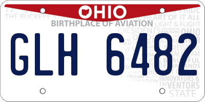 OH license plate GLH6482
