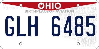OH license plate GLH6485