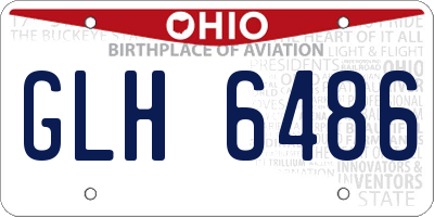 OH license plate GLH6486