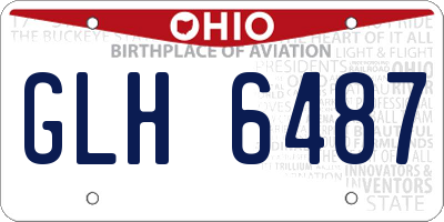 OH license plate GLH6487