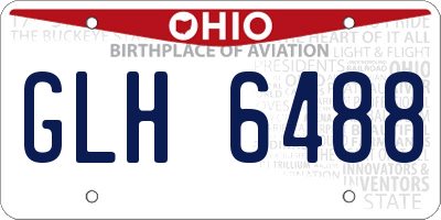 OH license plate GLH6488