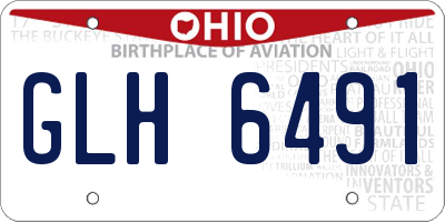 OH license plate GLH6491