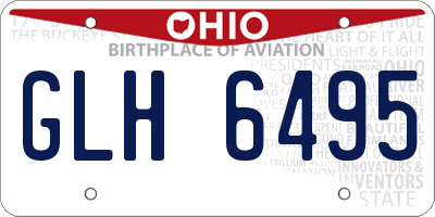 OH license plate GLH6495