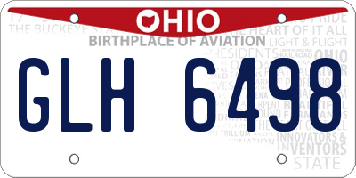 OH license plate GLH6498