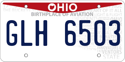 OH license plate GLH6503