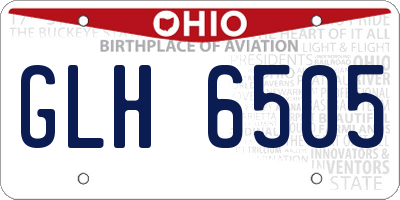 OH license plate GLH6505