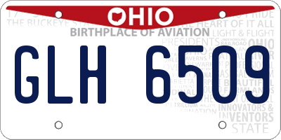 OH license plate GLH6509