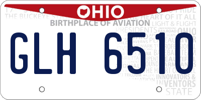 OH license plate GLH6510