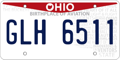 OH license plate GLH6511