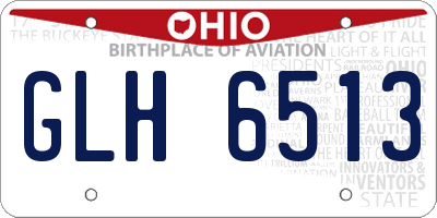 OH license plate GLH6513