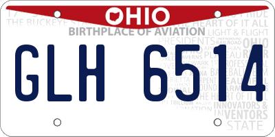 OH license plate GLH6514