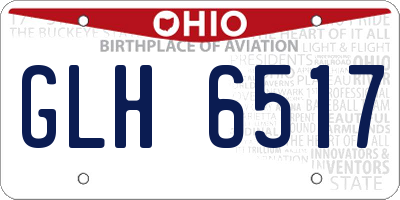 OH license plate GLH6517