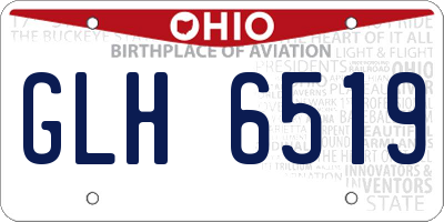 OH license plate GLH6519