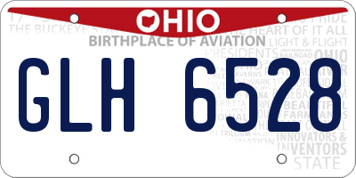 OH license plate GLH6528