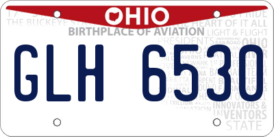 OH license plate GLH6530