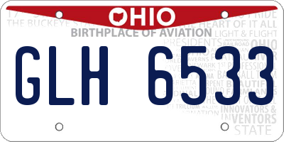 OH license plate GLH6533