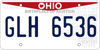 OH license plate GLH6536