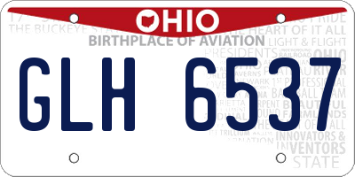 OH license plate GLH6537
