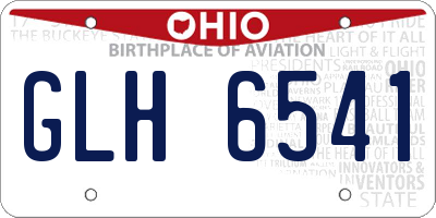 OH license plate GLH6541