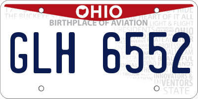 OH license plate GLH6552