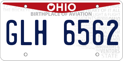 OH license plate GLH6562