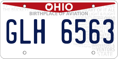 OH license plate GLH6563