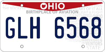 OH license plate GLH6568