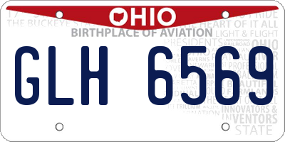 OH license plate GLH6569