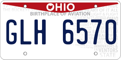 OH license plate GLH6570