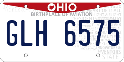 OH license plate GLH6575