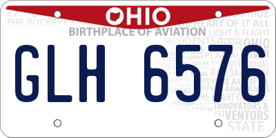 OH license plate GLH6576